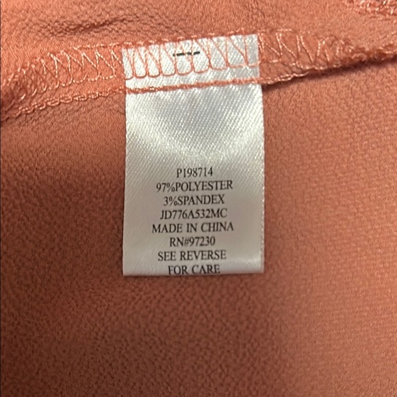 Women's Ruffled Off-Shoulder Top - Rust - Picture 4 of 4